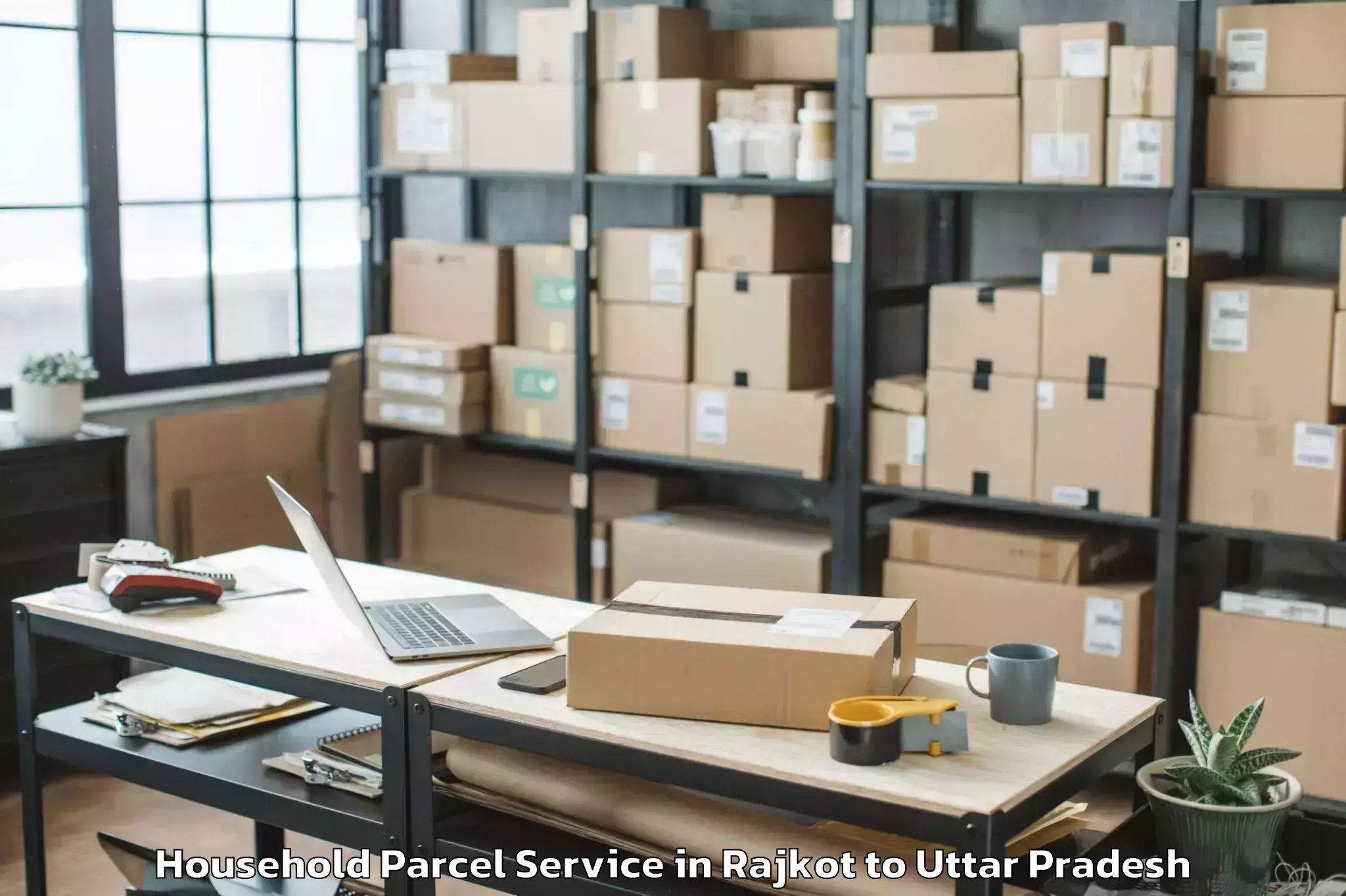 Easy Rajkot to Lakhna Household Parcel Booking